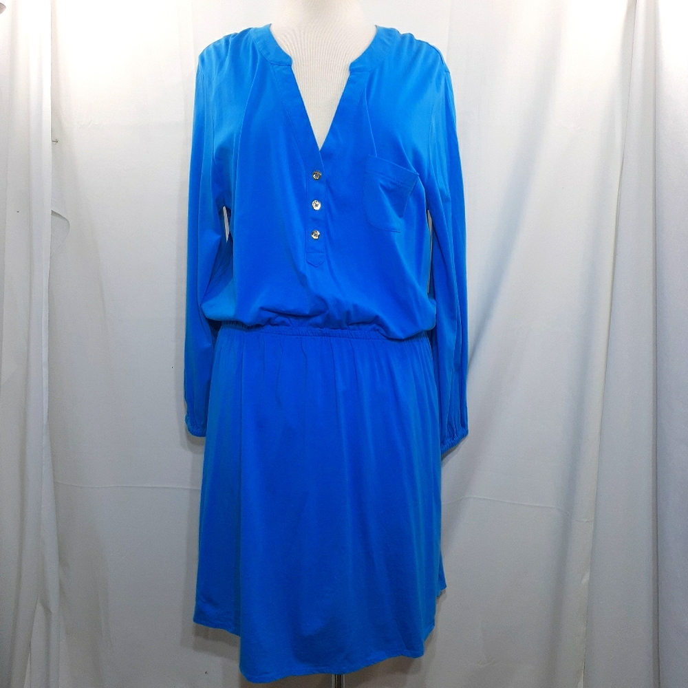 Lilly Pulitzer blue long-sleeve dress